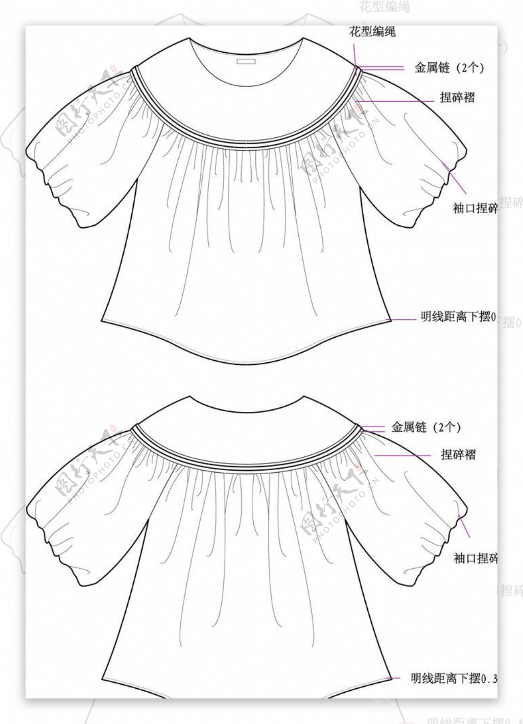 服装款式图图片