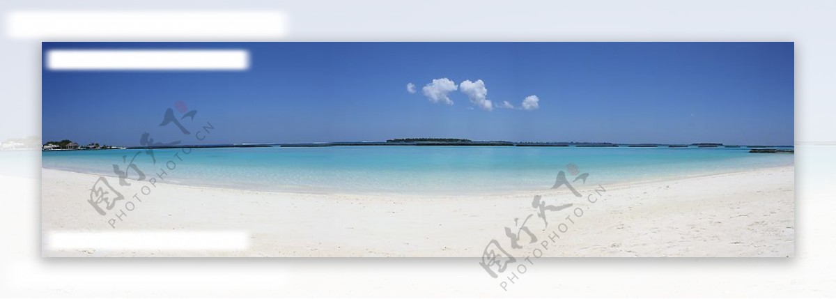 马尔代夫海滩全景图片