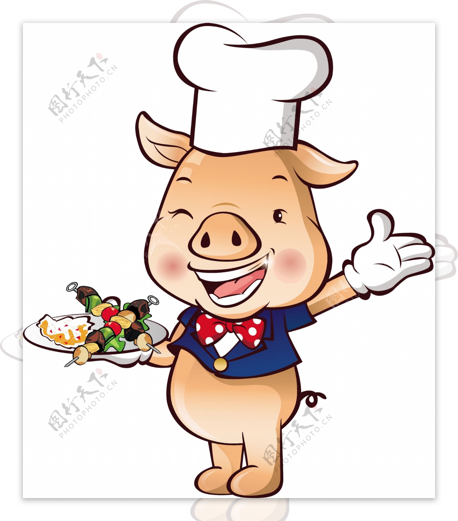 厨师猪图片