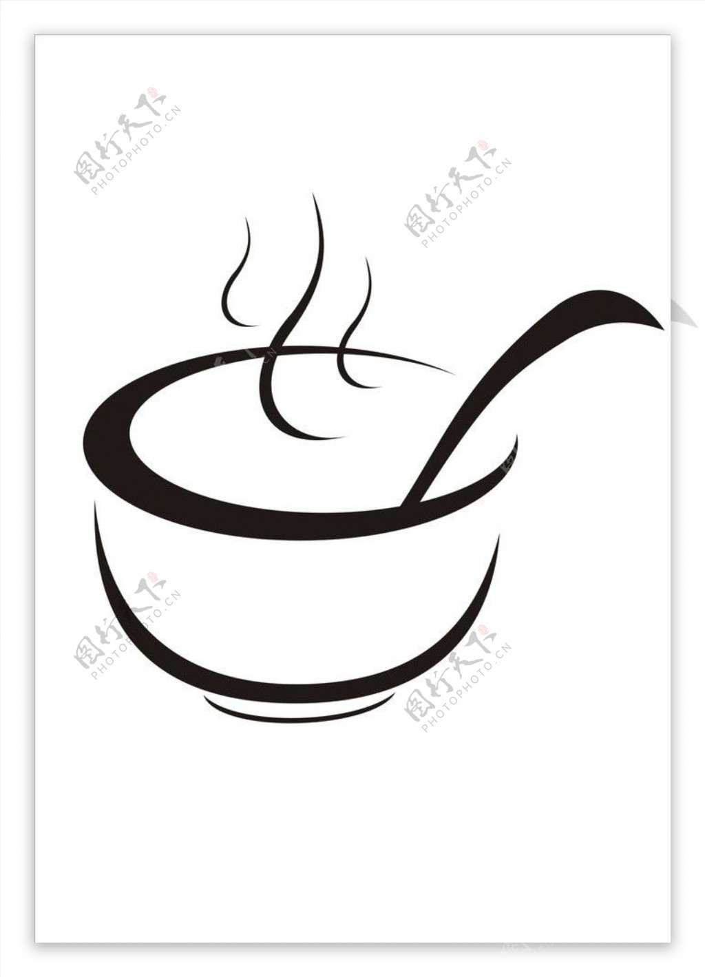 茶碗标志图片