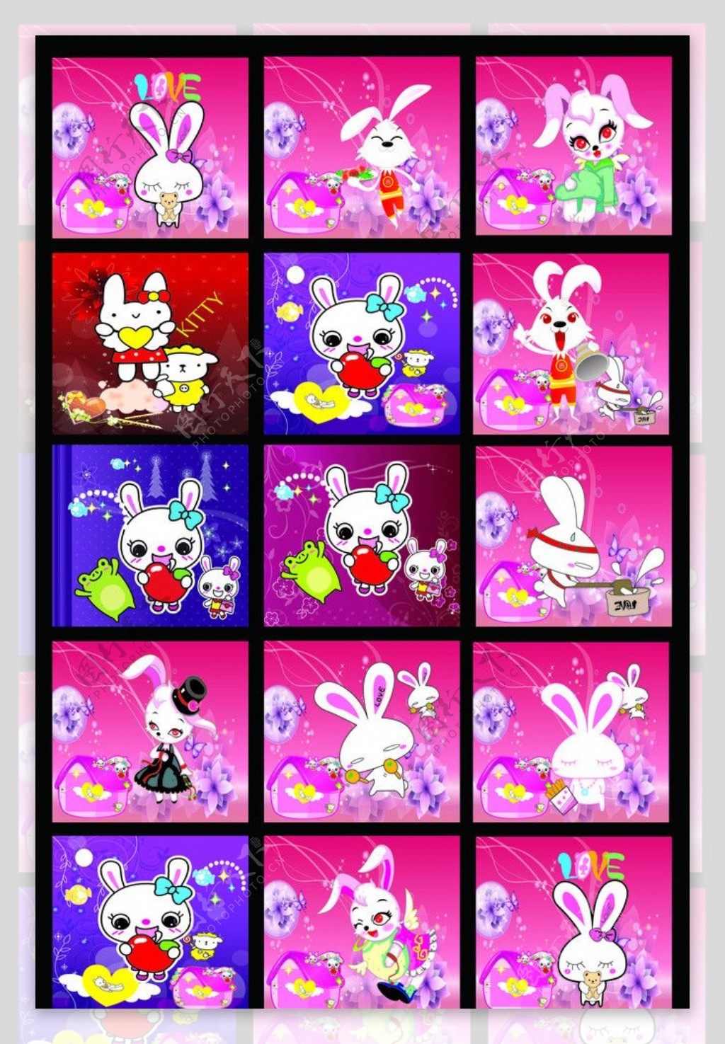 可爱卡通兔子全集图片