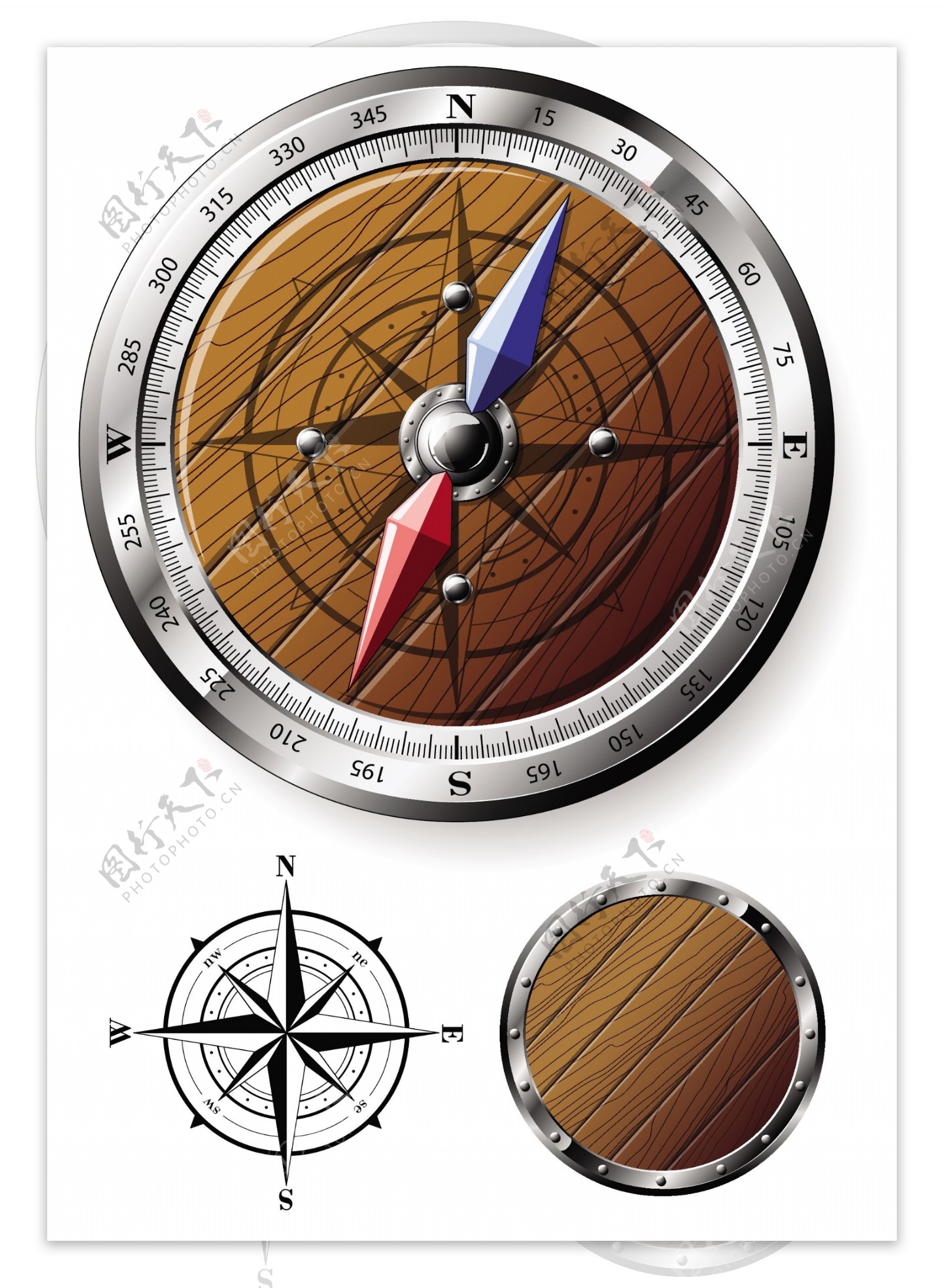 指南针矢量素材图片