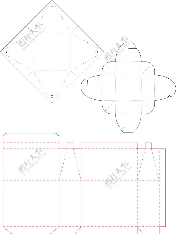 包装盒展开图图片