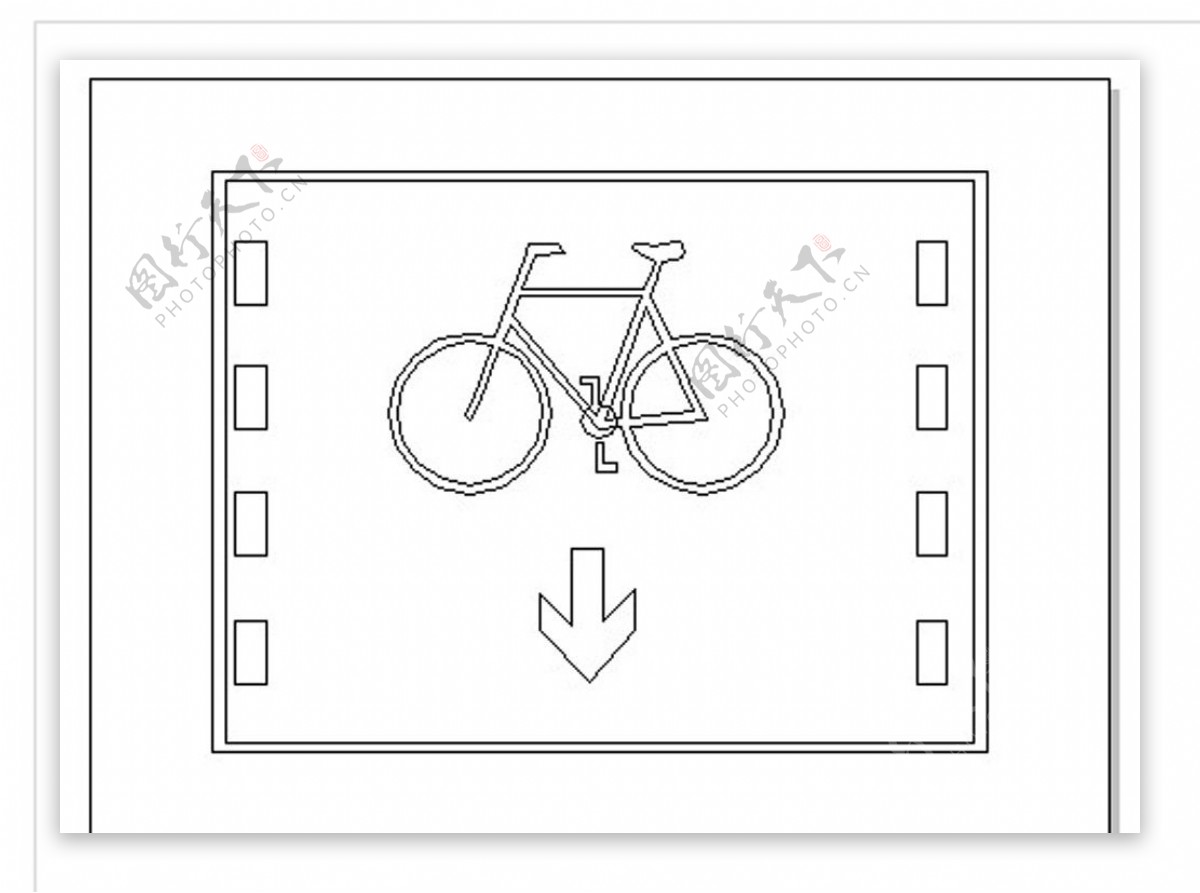 非机动车车道指示标志ac6图片