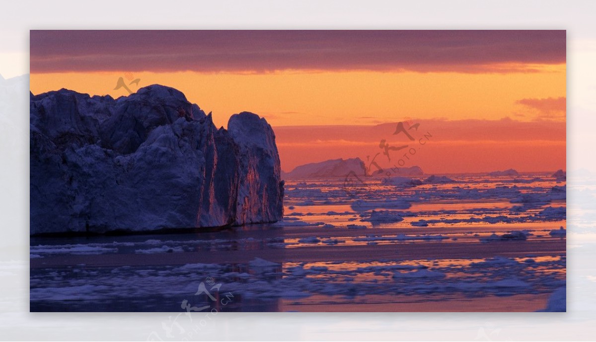 北极的晚霞图片