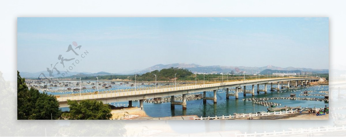 东山八尺门跨海战备大桥全景图片