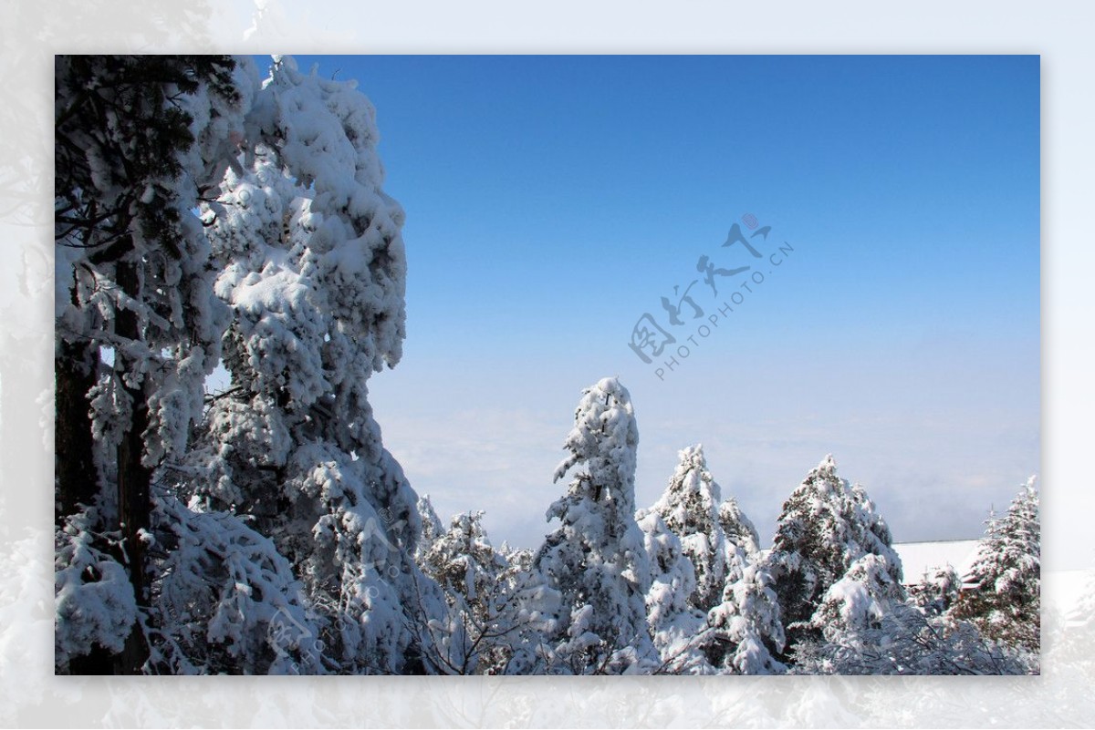 峨眉山雪景雪景图片