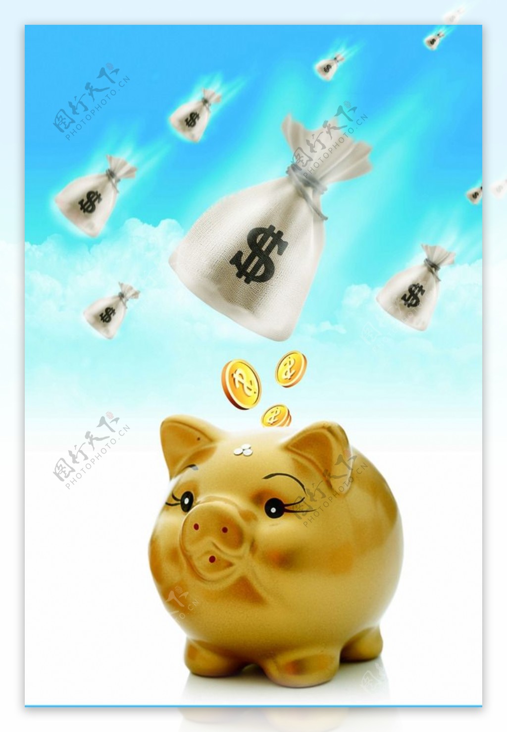 金融存钱罐海报图片
