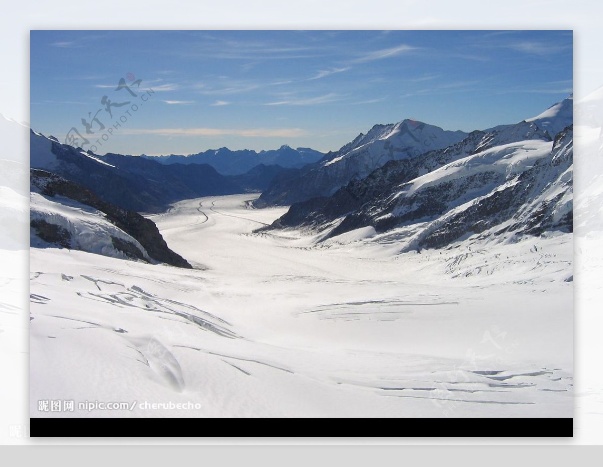 阿莱奇冰川图片