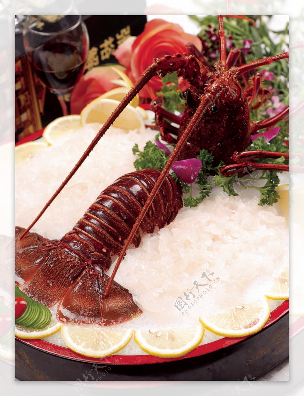 龙虾拼盘,海鲜,刺身_大山谷图库