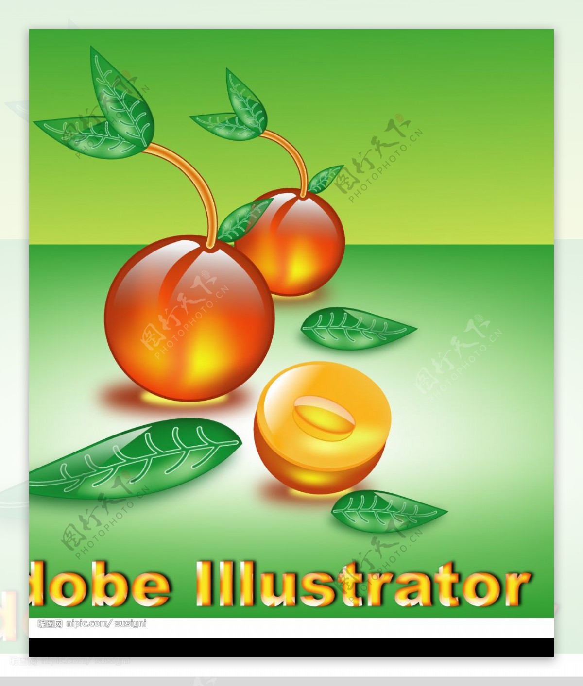 Illustrator网格写实图片