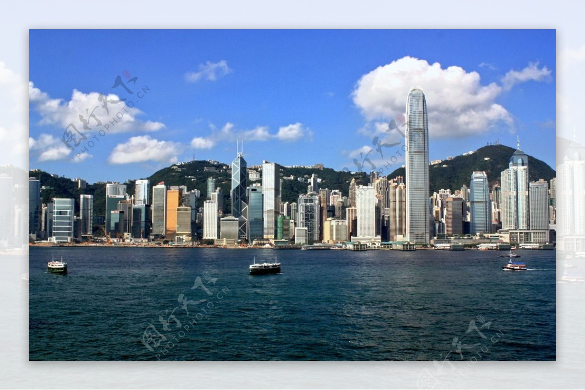 香港中环城市天际线图片