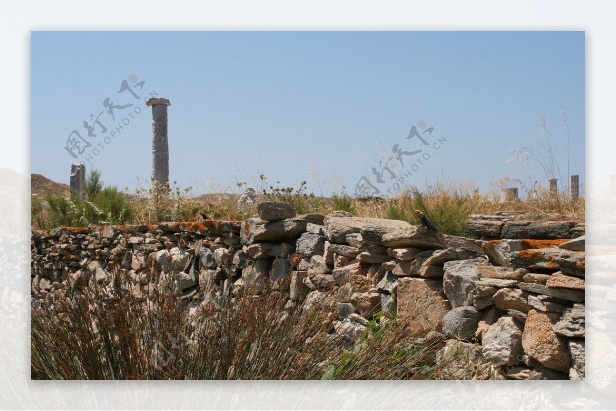 希腊提洛岛废墟遗址图片