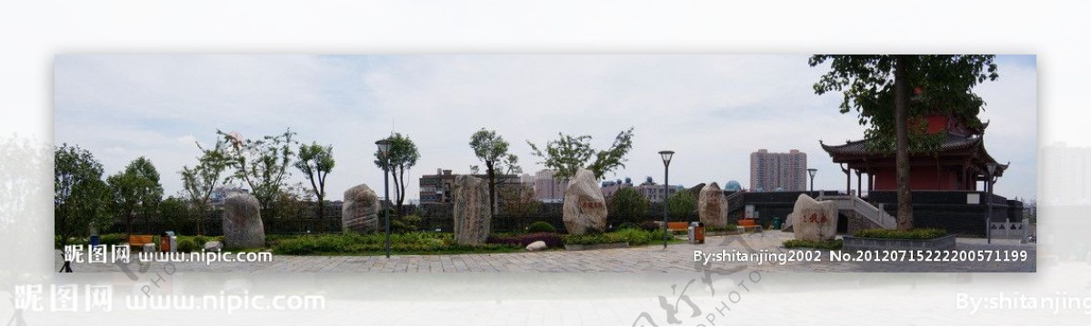 武汉183楚望台遗址公园首义碑林石碑景观图片
