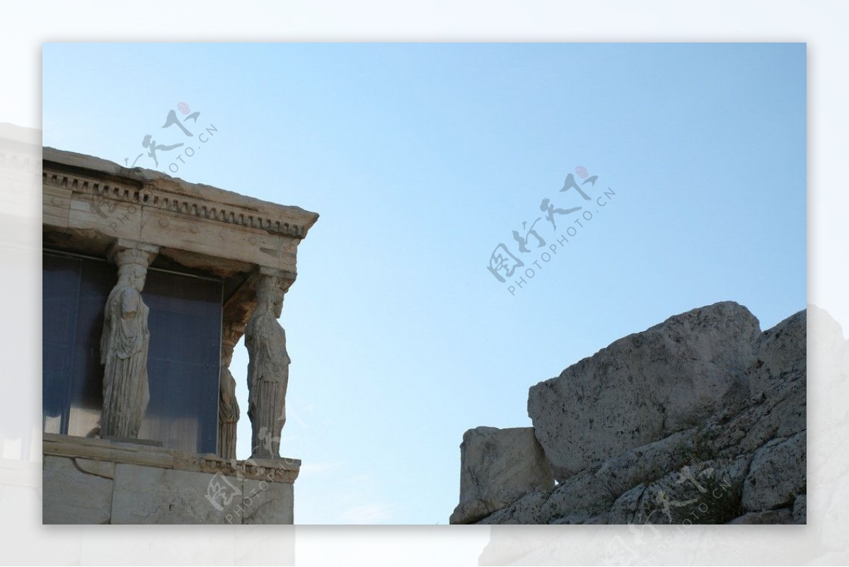 希腊卫城女神柱图片