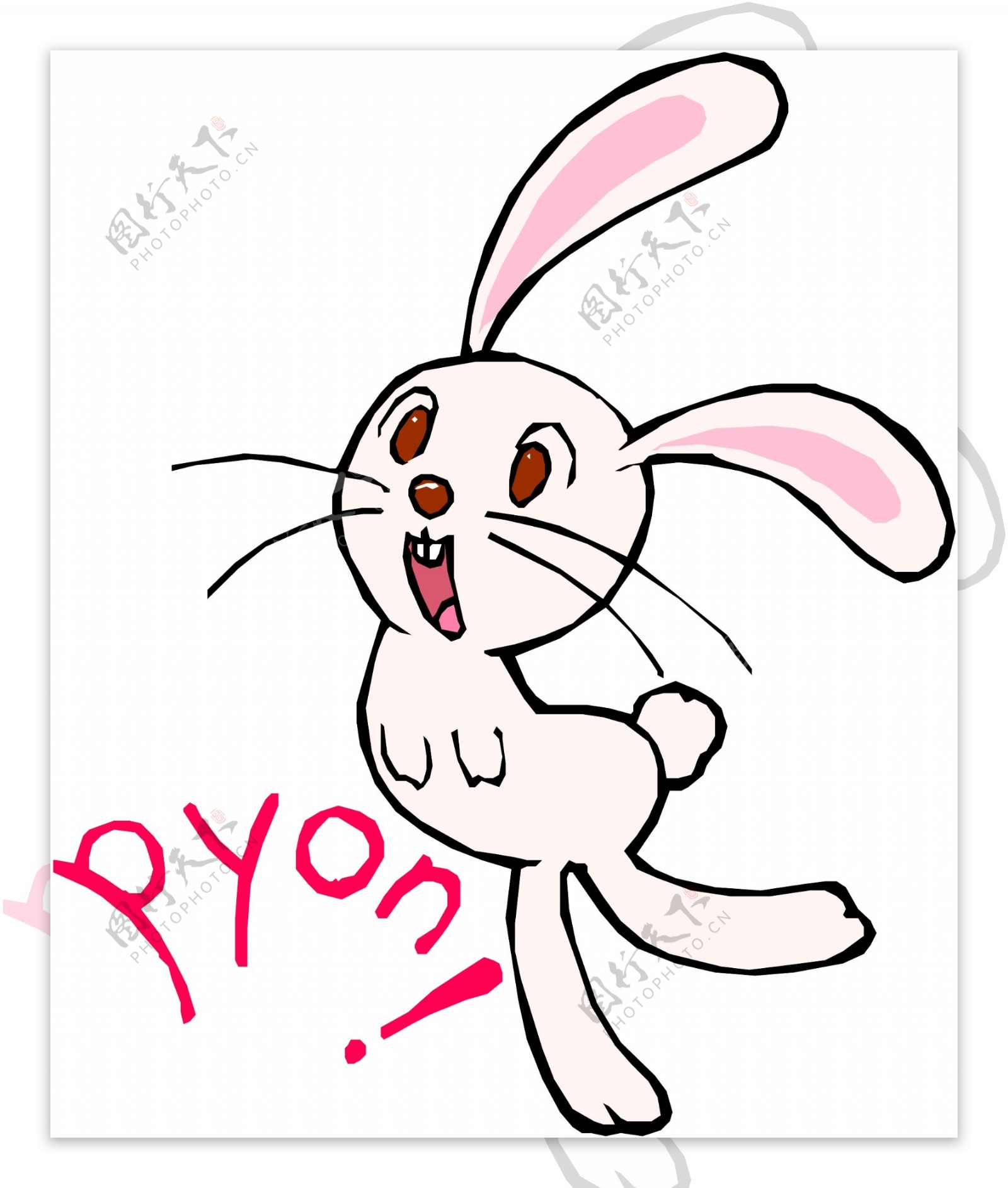 矢量可爱兔子PYON图片