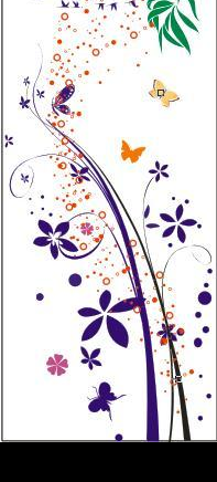 花纹与蝴蝶矢量素材图片