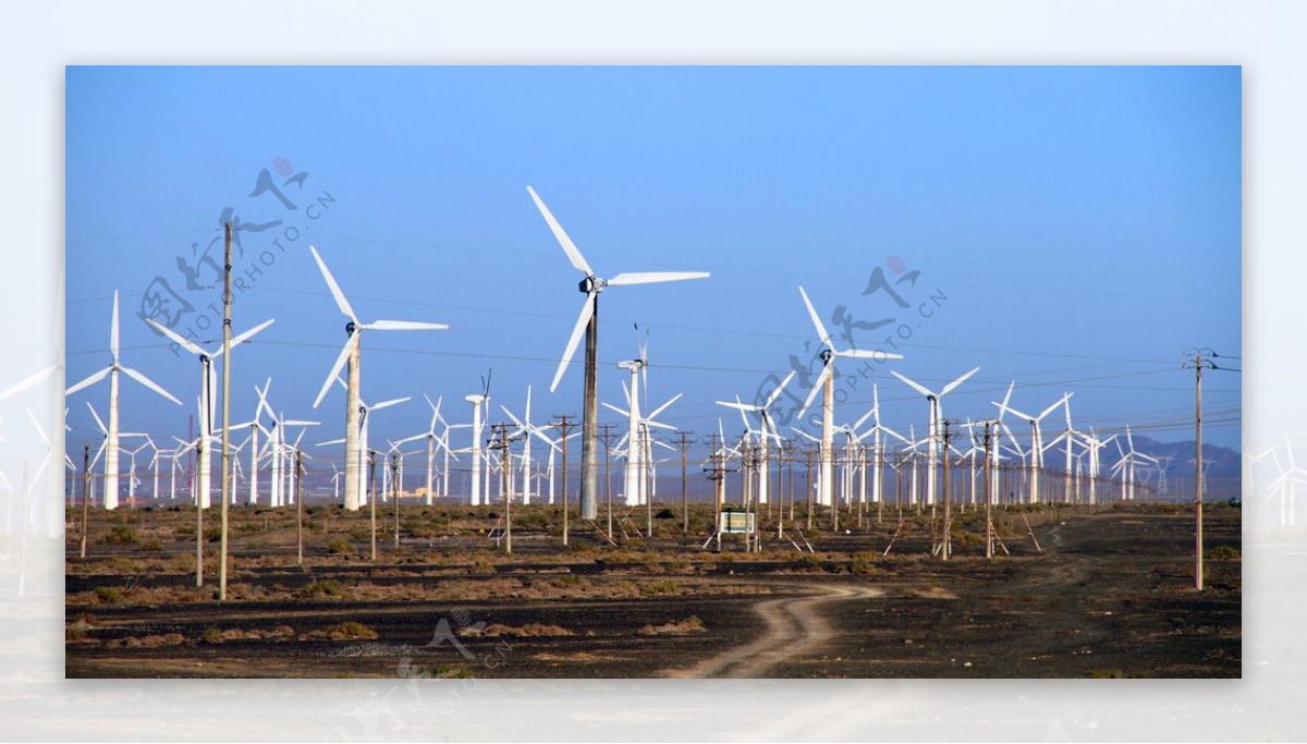 达板城风力发电厂图片