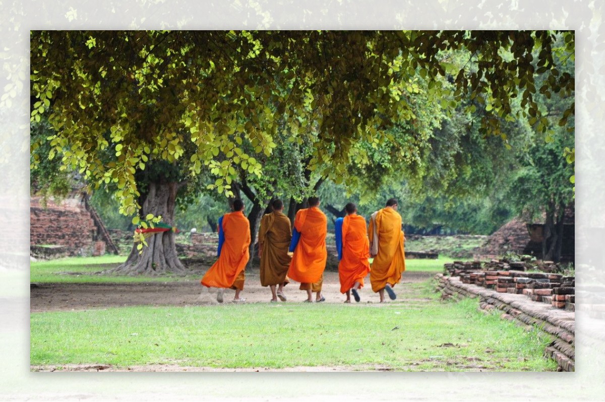 吴哥窟的僧侣图片