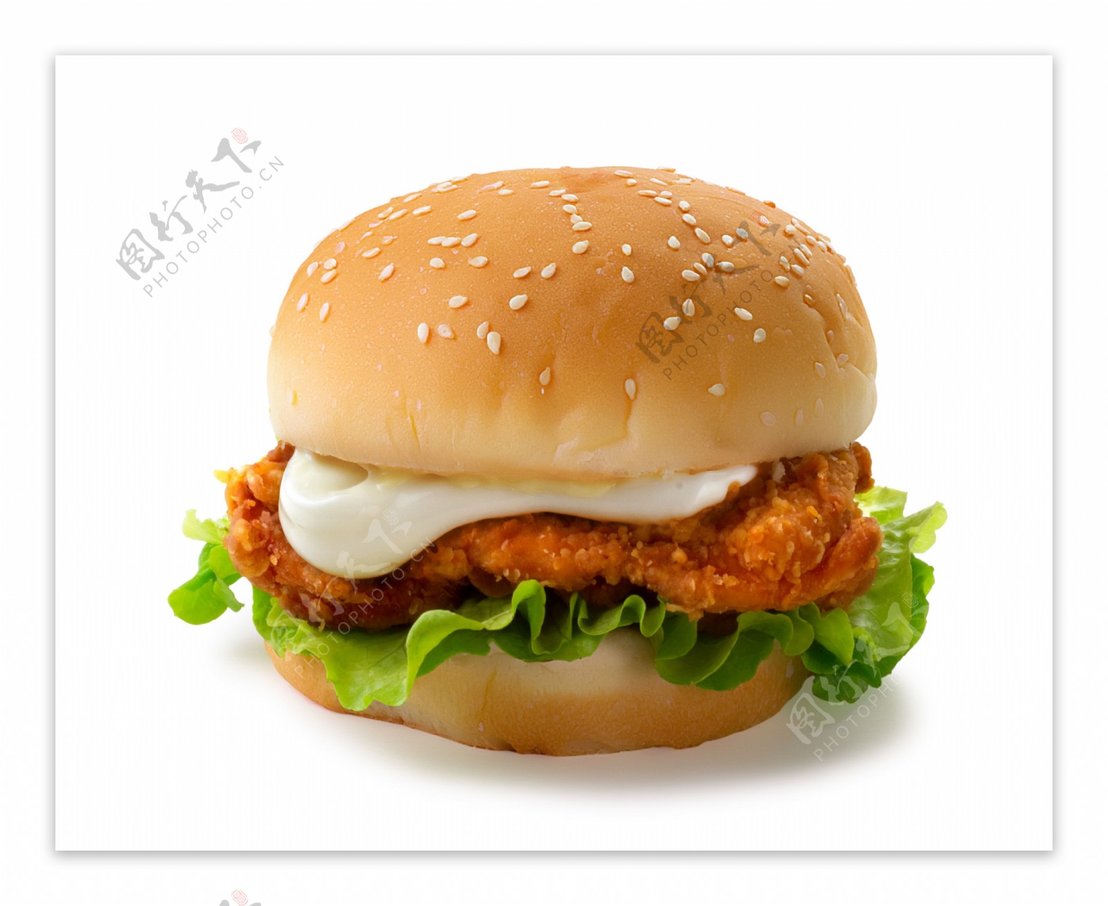 鸡腿堡汉堡包摄影图高清摄影大图-千库网