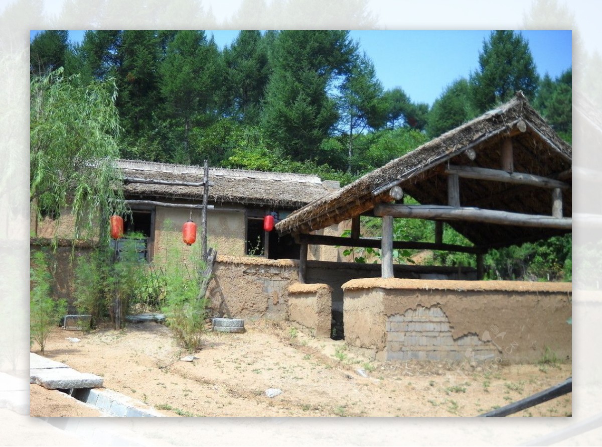 象牙山庄土坯房图片