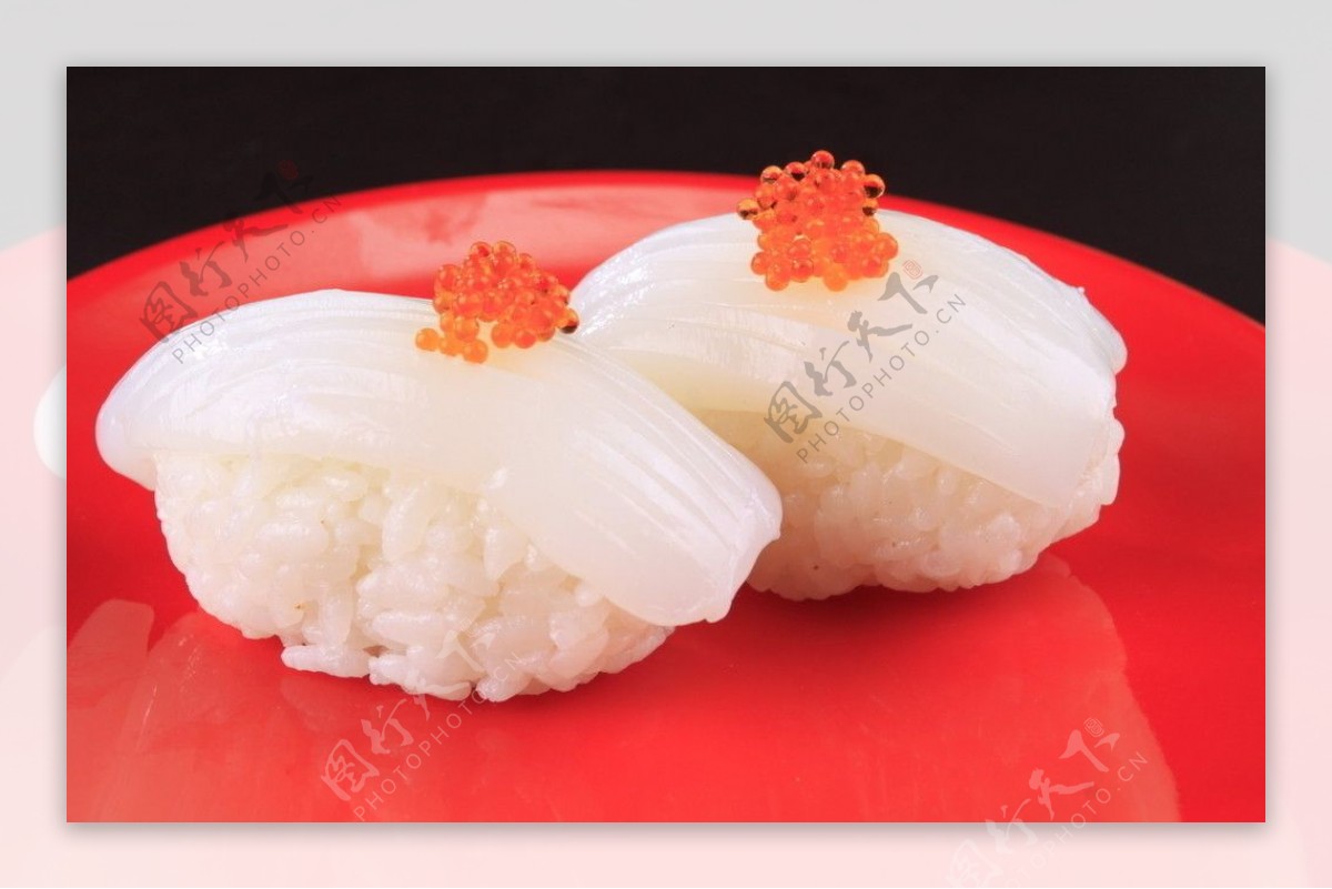 鱿鱼寿司图片
