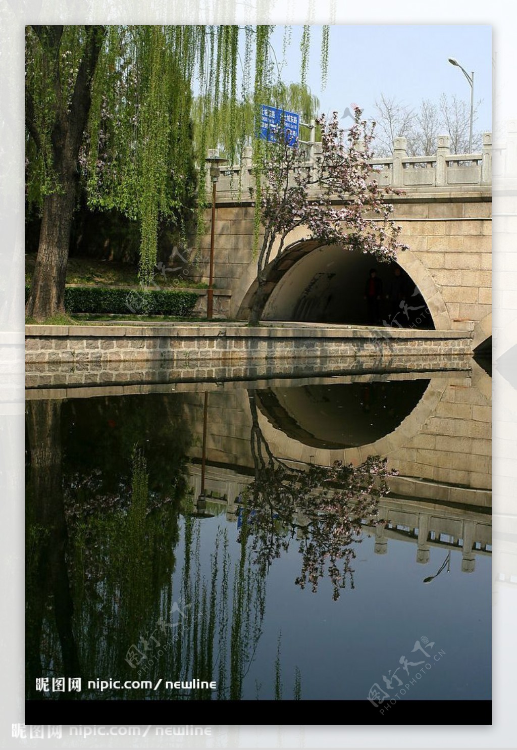 海棠花溪橋图片