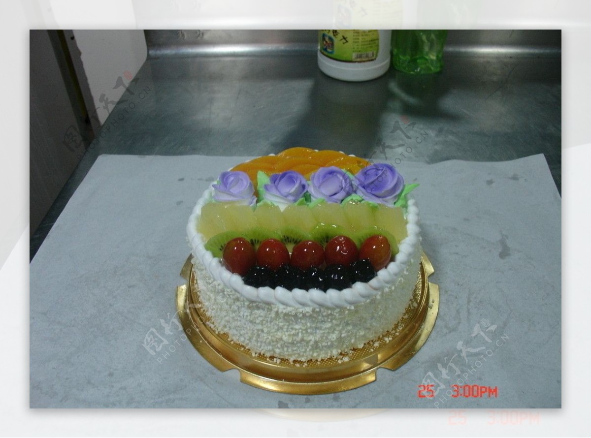 港式水果蛋糕图片