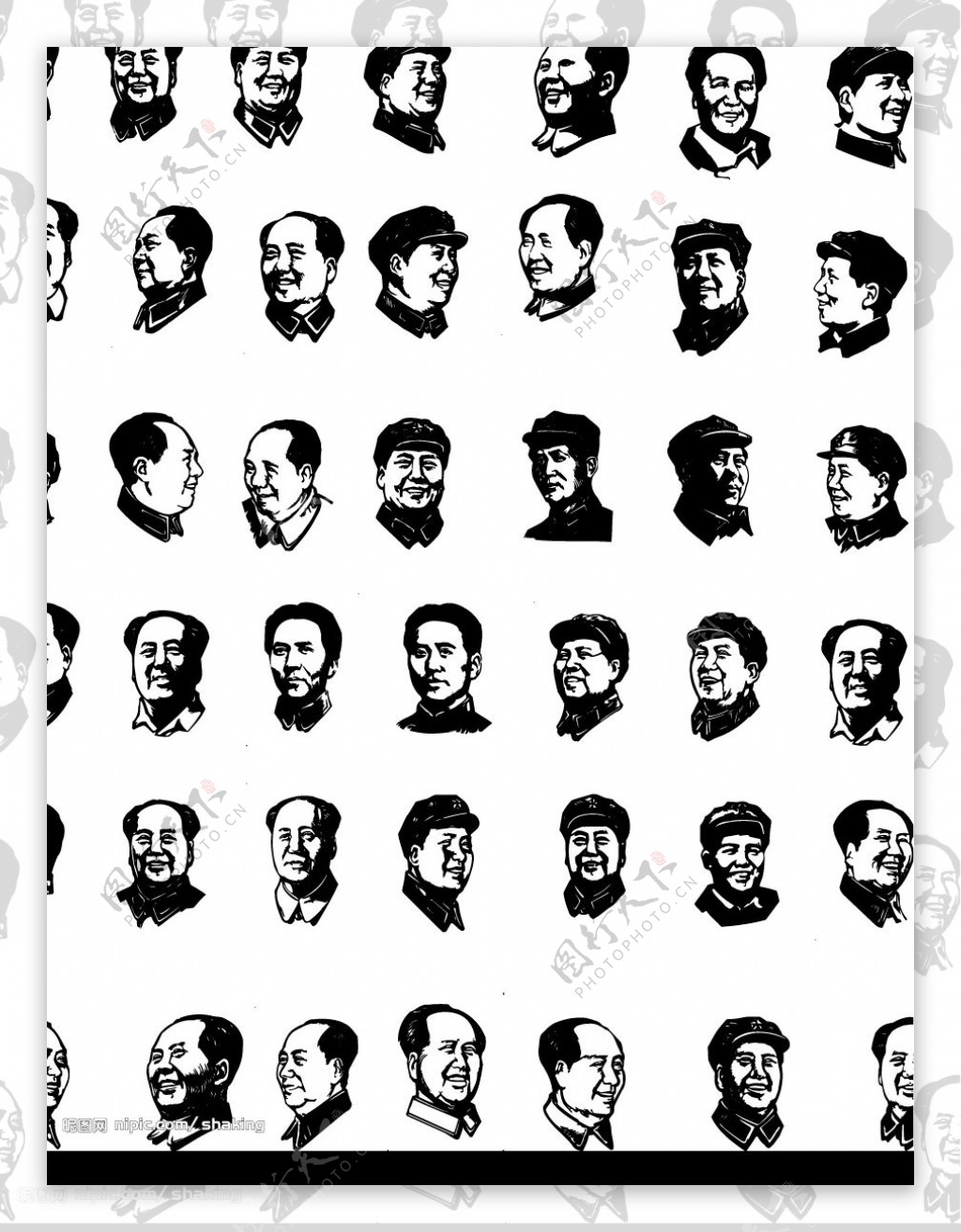 形态各异的毛主席头像图片
