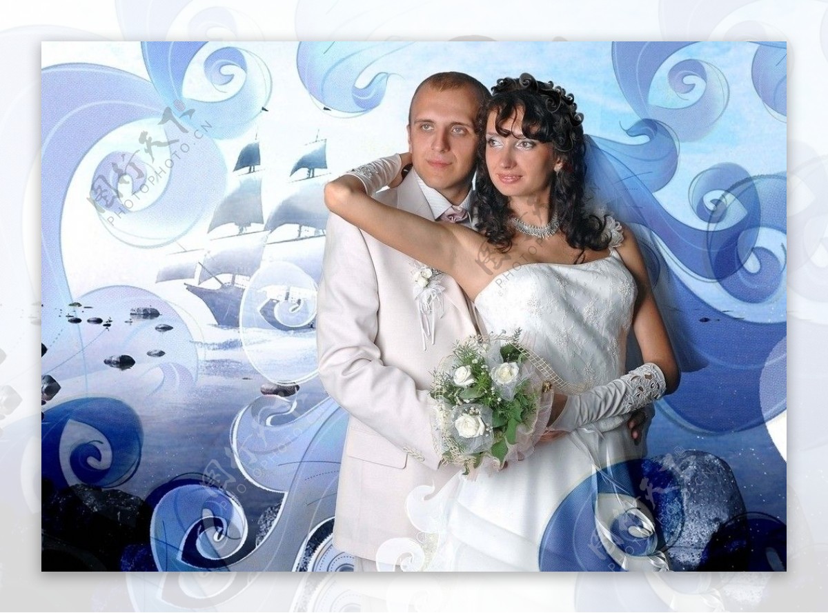 欧洲法国影楼婚纱模板浪漫之都图片