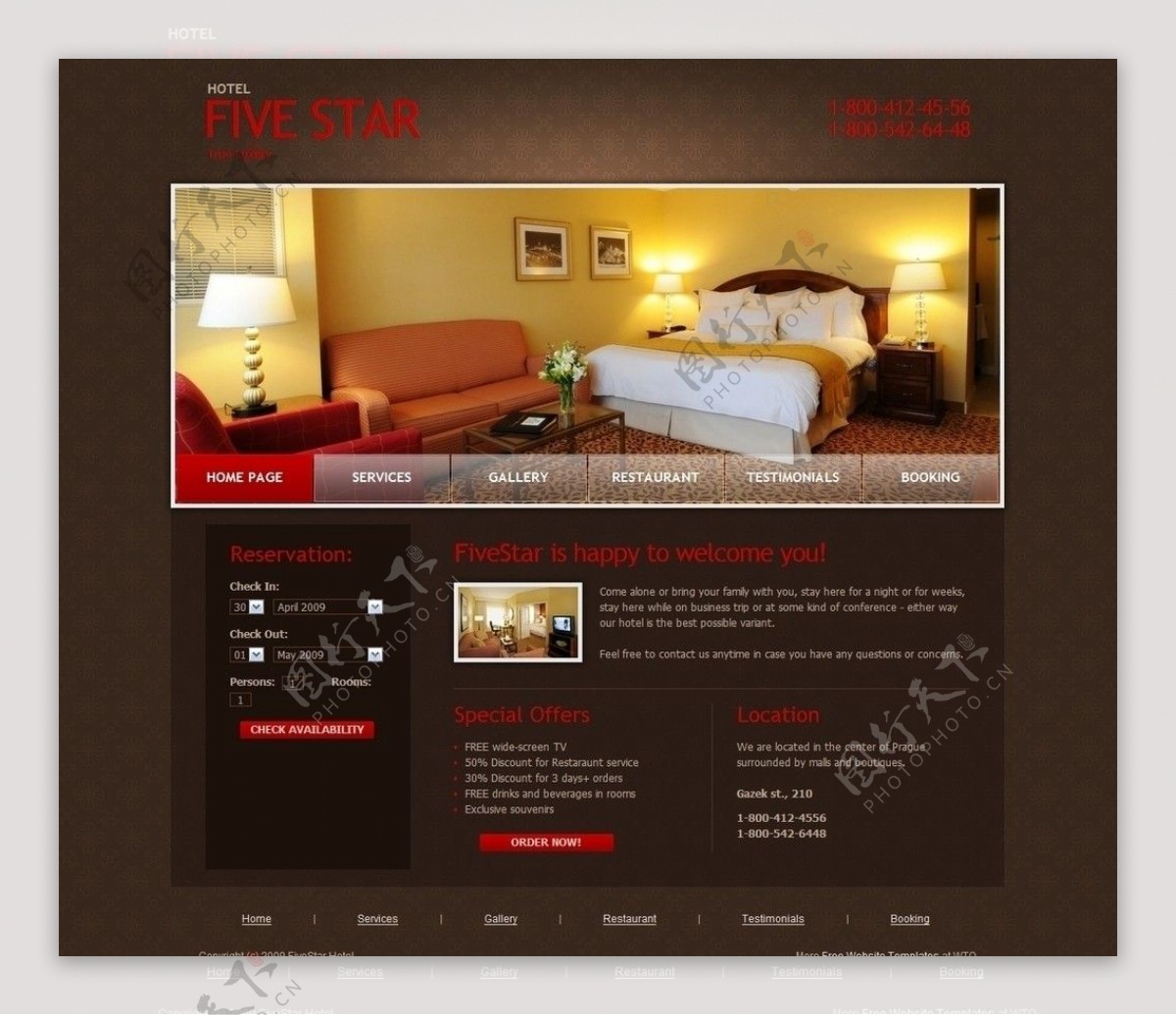 酒店介绍网站界面设计含源代码图片