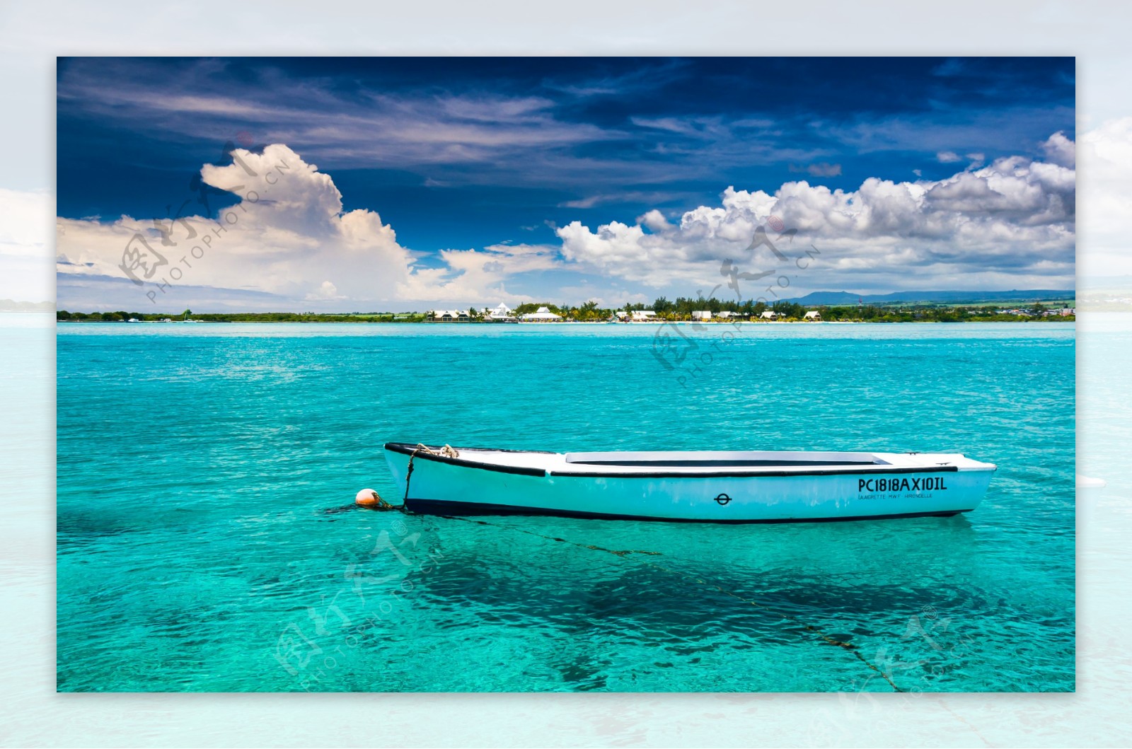 毛里求斯的蓝色海湾图片