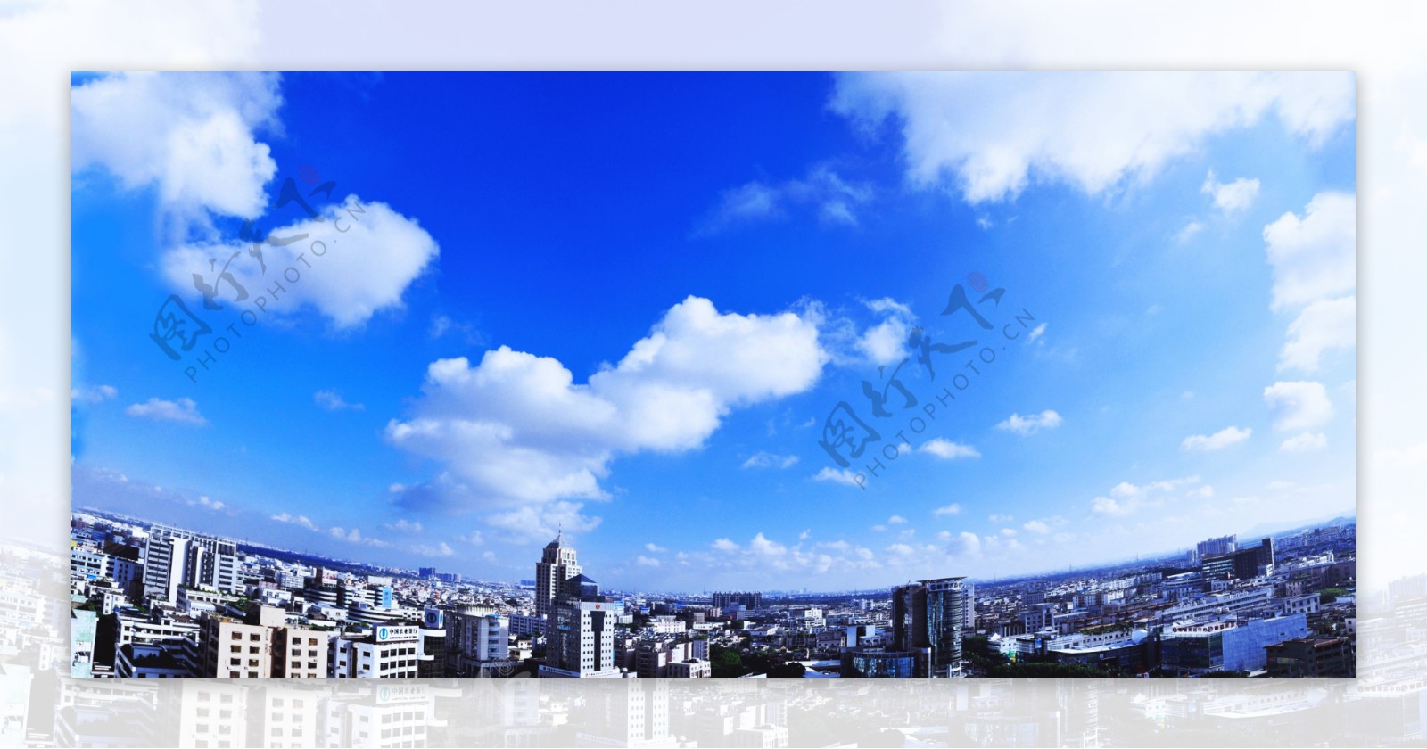 城市天空全景图图片