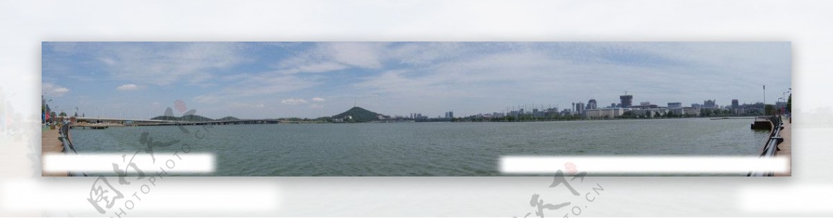武汉183东湖磨山景区全景图片