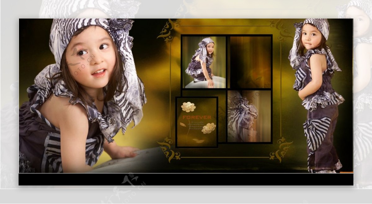 儿童摄影模板斑马贵族图片