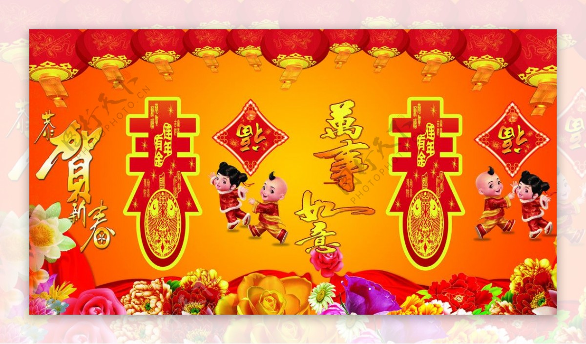 春节灯笼画面图片