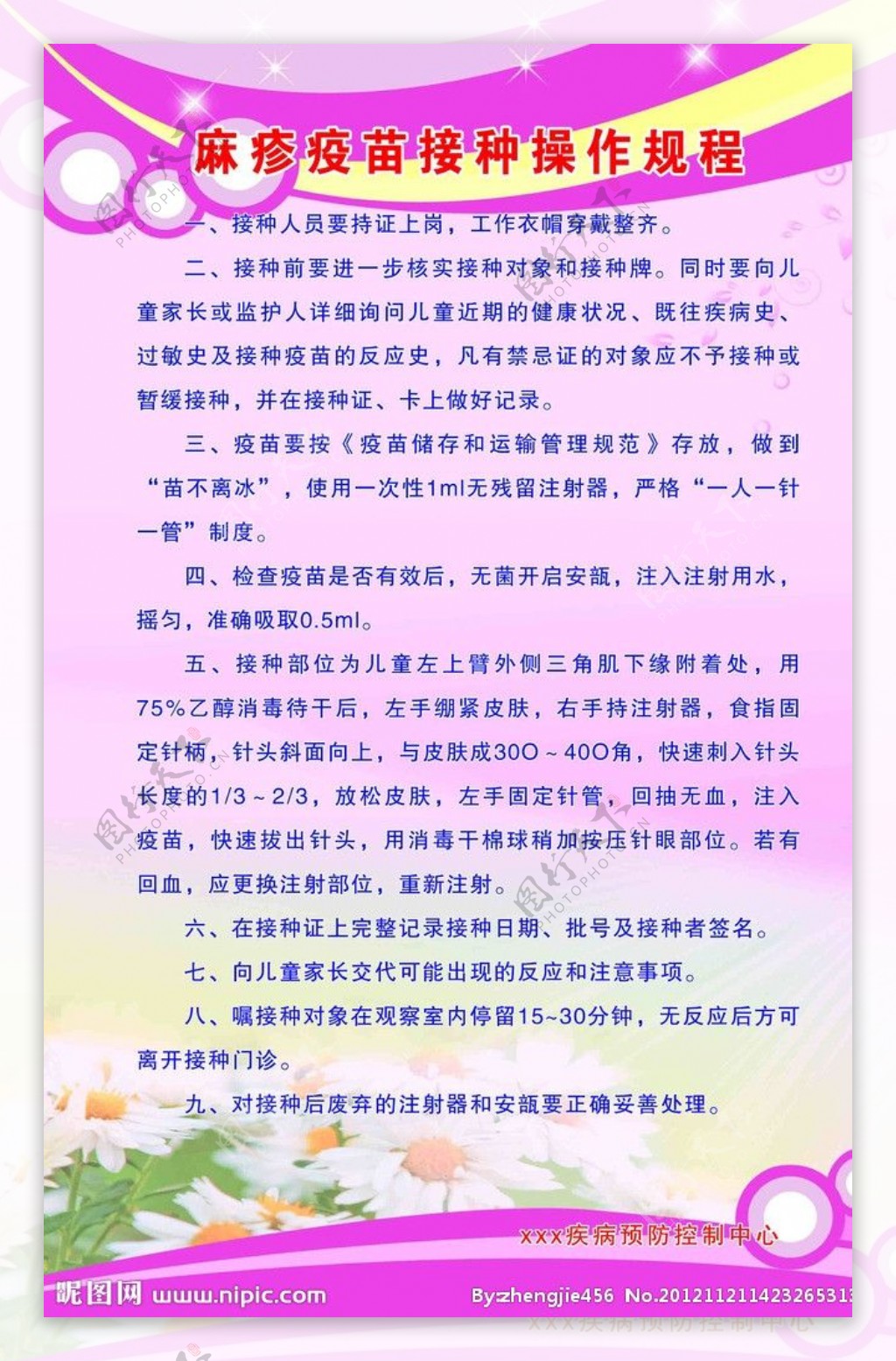 麻疹疫苗接种操作规程图片