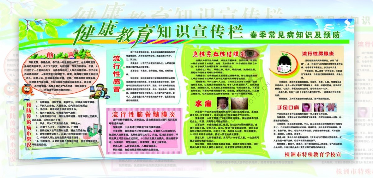 学校健康教育板报图片