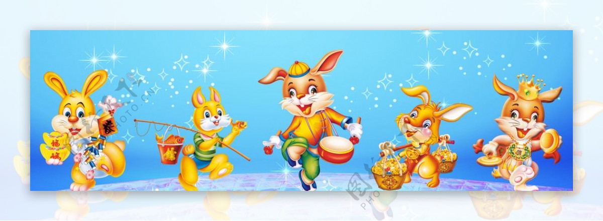 兔子宣传板图片