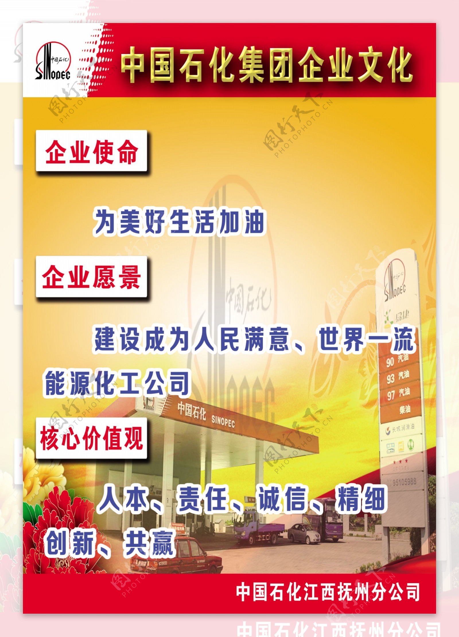 中国石化集团企业文化加油站图片