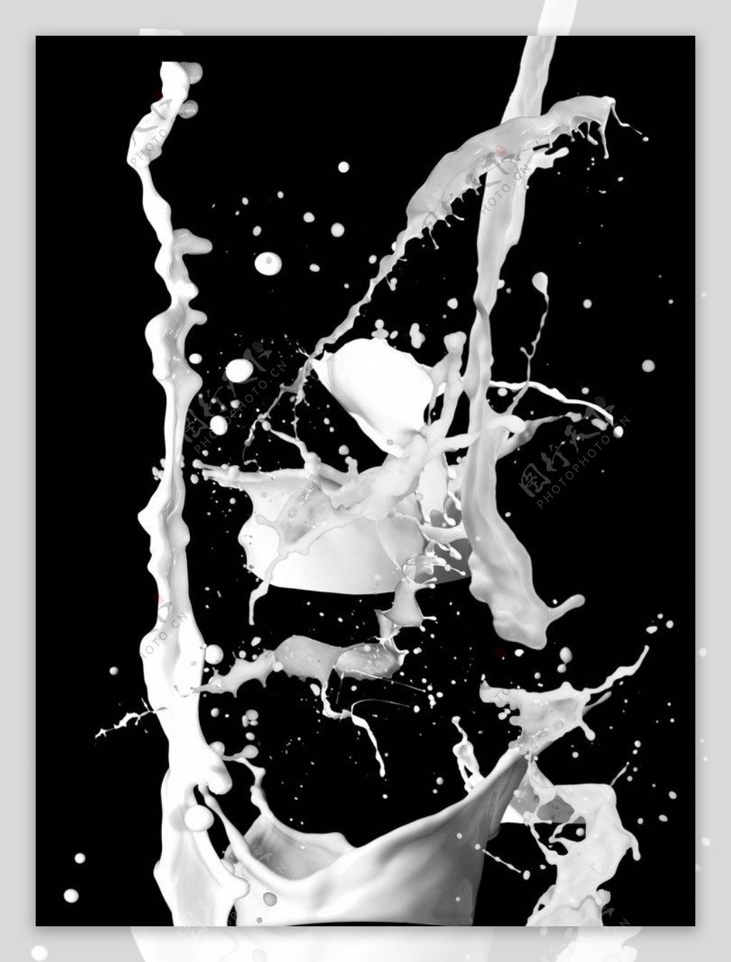 牛奶迸溅效果图片