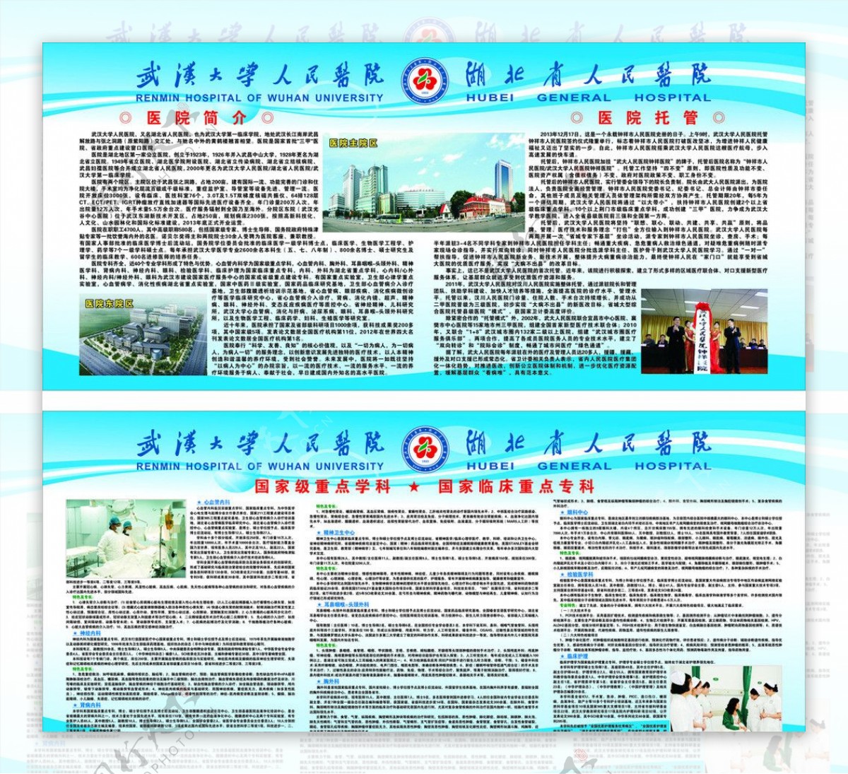 武汉大学人民医院展板图片