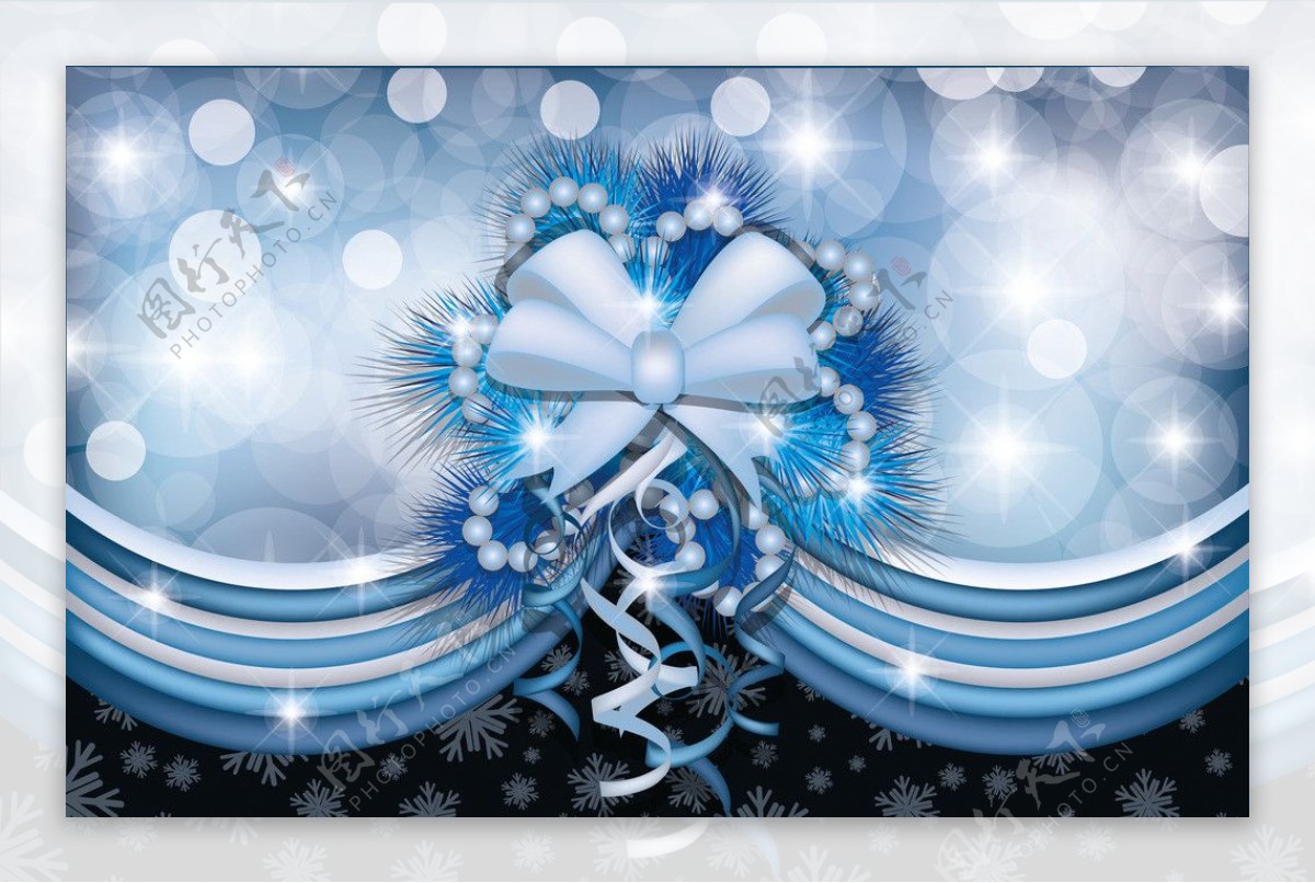 2013年蓝色炫彩圣诞背景图片
