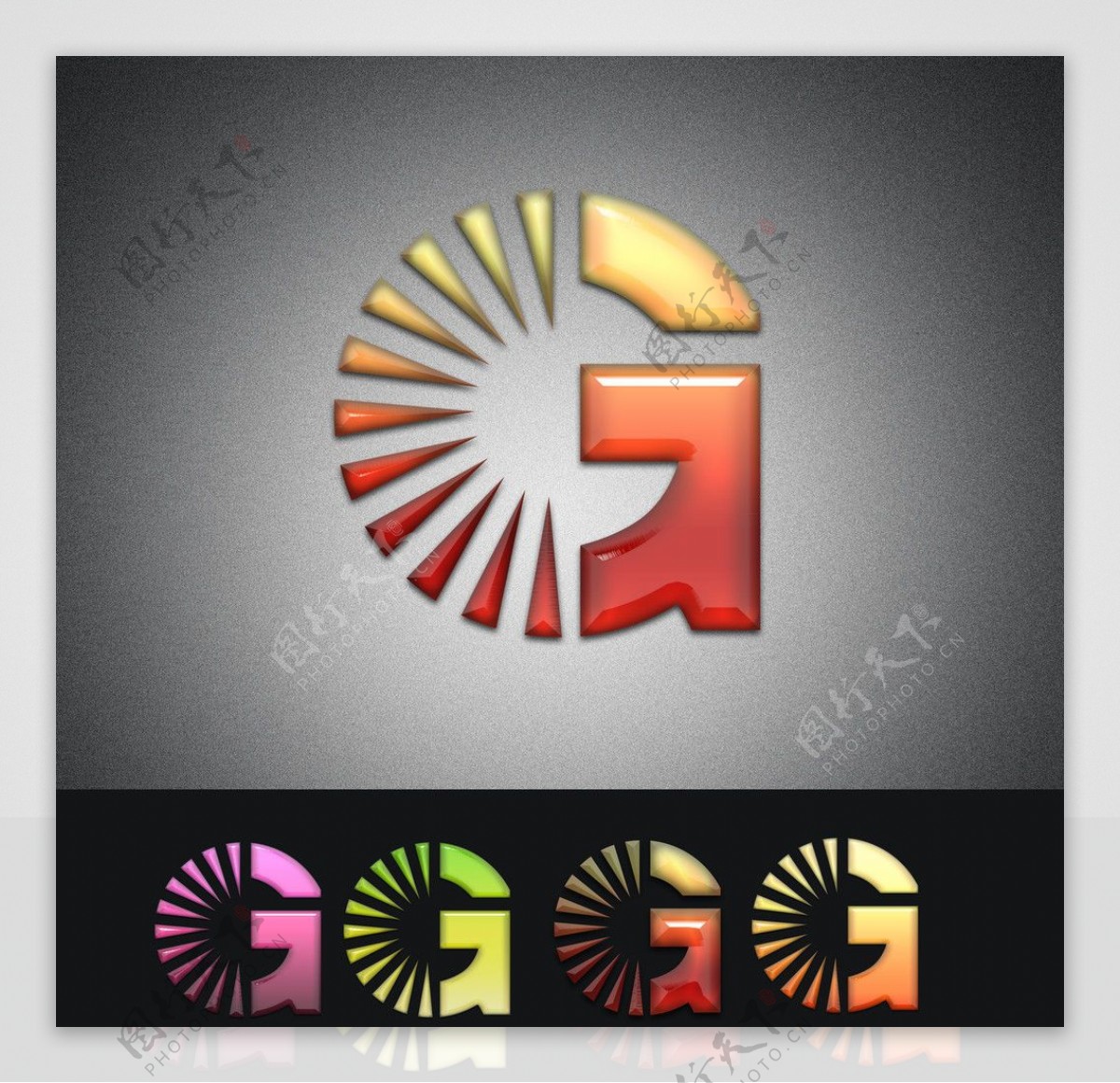 水晶Logo设计G字设计图片
