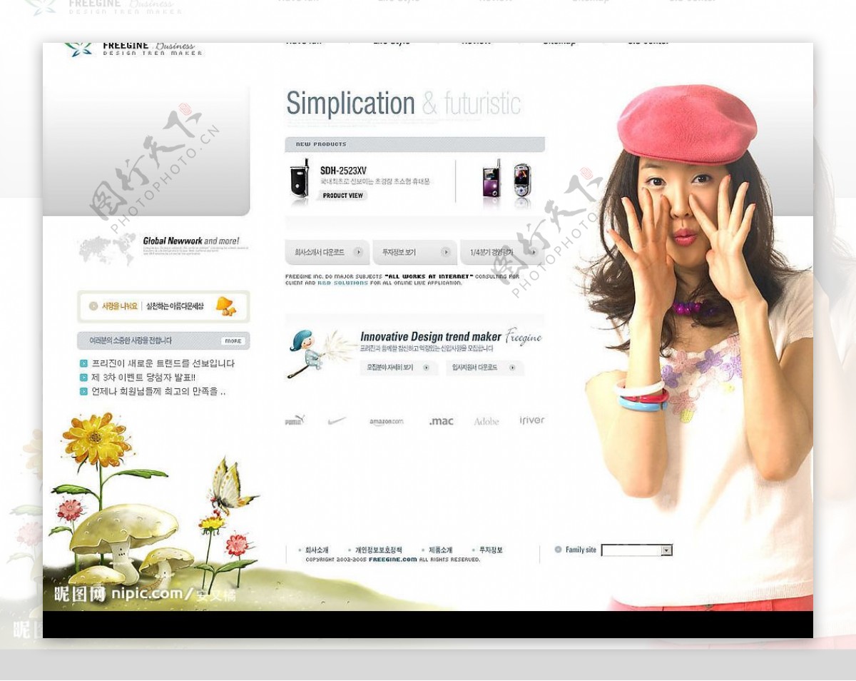 韩国PSD分层网业模板图片