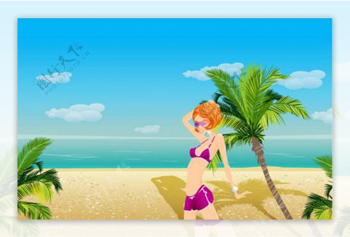 海边休闲旅游度假广告图片