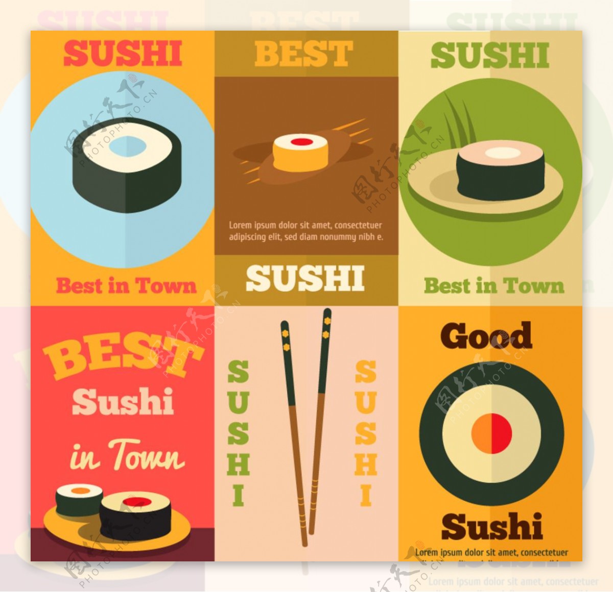 创意寿司海报图片