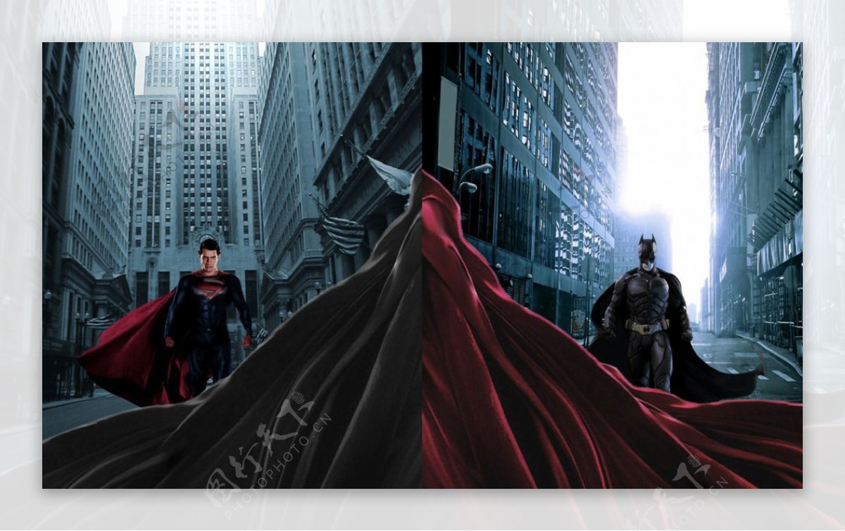 超人大战蝙蝠侠图片