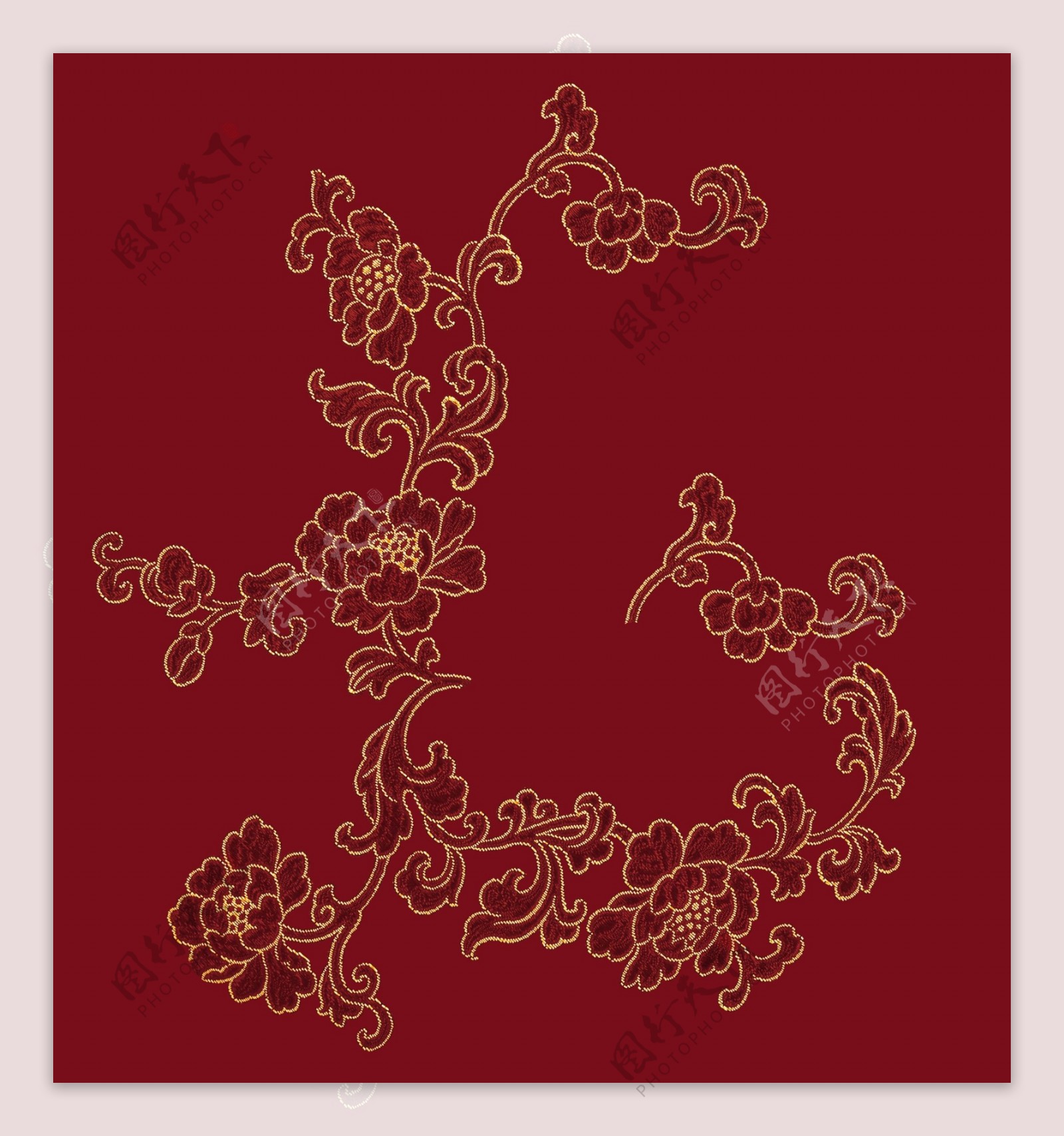 中国风刺绣花纹图片