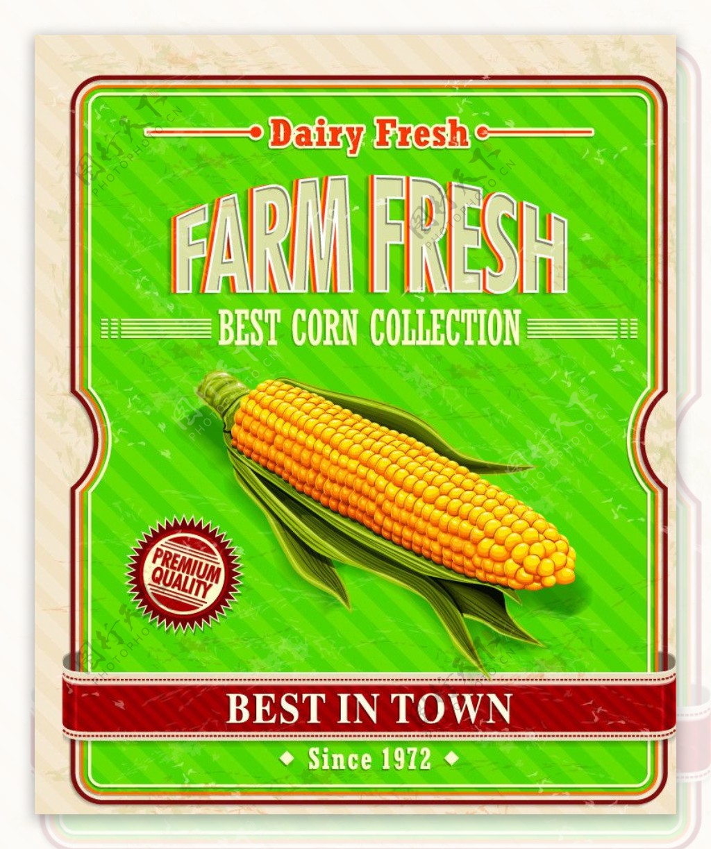 农场新鲜食品海报矢量图片